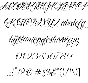 tattoo fonts numbers
