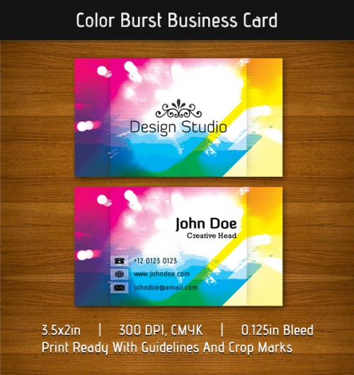 9_Color Burst Business Card
