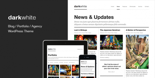 Darkwhite - Blog, Portfolio WordPress Theme