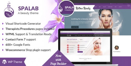 Spa Lab - Beauty Salon WordPress Theme