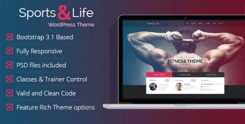 Sports & Life - Gym and Fitness WordPress Theme