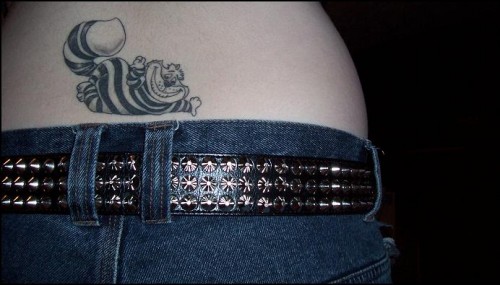 Lower Back Cheshire Cat Tattoos