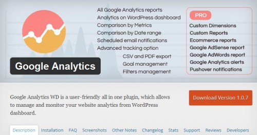 wordpress google analytics plugin
