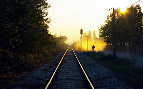 Railroad at Loznica, Serbia