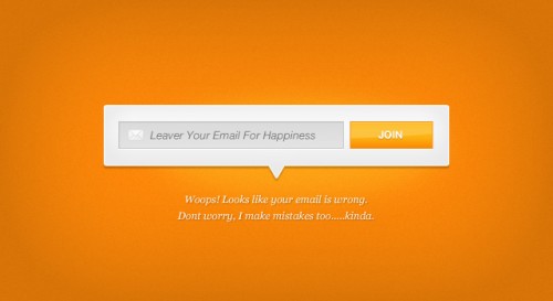 Cool Email Subscriber Form PSD