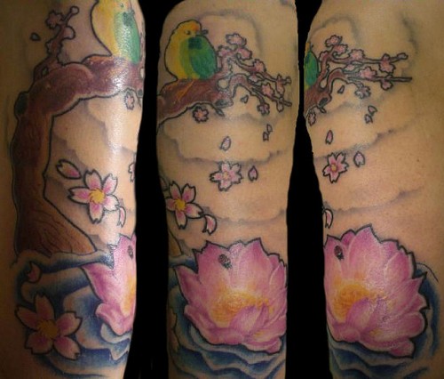 Half Sleeve Flower Tattoo Trend