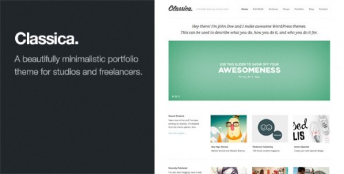 Classica - Minimalistic WP Portfolio Theme