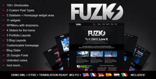 Fuzio Agency, Business WordPress Theme