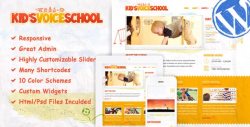 Kid's Voice School - Responsive WordPress Theme