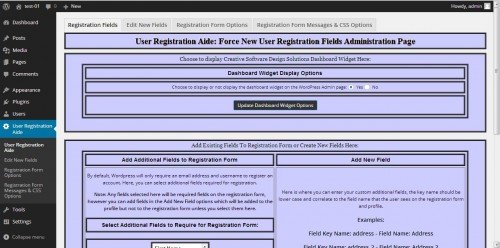 User Registration Aide