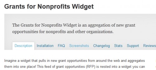 Grants for Nonprofits Widget