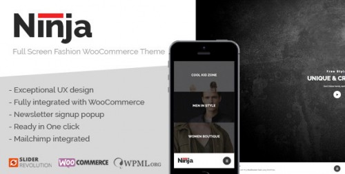 Ninja - Full Screen Fashion WooCommerce Theme