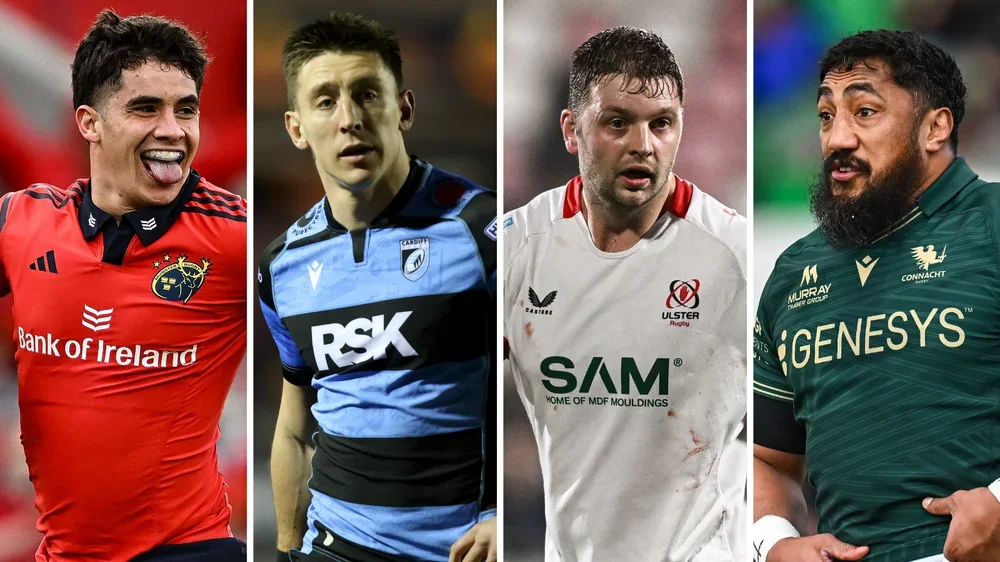 Munster's Ben OâDonovan, Cardiff's Josh Adams, Ulster's Iain Henderson and Connacht's Bundee Aki