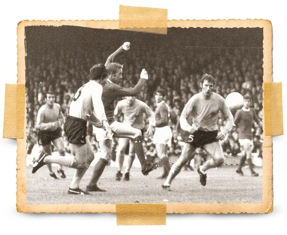 Hull City and Manchester United in action in their Watney Cup semi-final